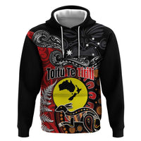 Aotearoa and Australia Toitu Te Tiriti Zip Hoodie Honour the Treaty - Te Tiriti Is Us LT03 Pullover Hoodie Black - Polynesian Pride