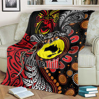 Aotearoa and Australia Toitu Te Tiriti Blanket Honour the Treaty - Stand Together Stand Stronger LT03 - Polynesian Pride