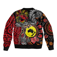 Aotearoa and Australia Toitu Te Tiriti Bomber Jacket Honour the Treaty - Stand Together Stand Stronger LT03 - Polynesian Pride