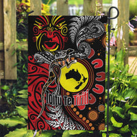 Aotearoa and Australia Toitu Te Tiriti Garden Flag Honour the Treaty - Stand Together Stand Stronger LT03 Garden Flag Black - Polynesian Pride