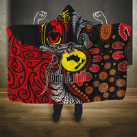 Aotearoa and Australia Toitu Te Tiriti Hooded Blanket Honour the Treaty - Stand Together Stand Stronger LT03 - Polynesian Pride