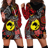 Aotearoa and Australia Toitu Te Tiriti Hoodie Dress Honour the Treaty - Stand Together Stand Stronger LT03 - Polynesian Pride