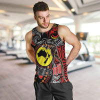 Aotearoa and Australia Toitu Te Tiriti Men Tank Top Honour the Treaty - Stand Together Stand Stronger LT03 Black - Polynesian Pride