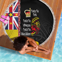 Aotearoa and Niue Toitu Te Tiriti Beach Blanket Honour the Treaty - Fight Together Stand Together LT03 - Polynesian Pride