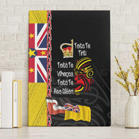 Aotearoa and Niue Toitu Te Tiriti Canvas Wall Art Honour the Treaty - Fight Together Stand Together LT03 Without Frame Black - Polynesian Pride