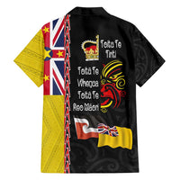 Aotearoa and Niue Toitu Te Tiriti Family Matching Off Shoulder Short Dress and Hawaiian Shirt Honour the Treaty - Fight Together Stand Together LT03 - Polynesian Pride