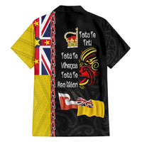 Aotearoa and Niue Toitu Te Tiriti Family Matching Short Sleeve Bodycon Dress and Hawaiian Shirt Honour the Treaty - Fight Together Stand Together LT03 - Polynesian Pride