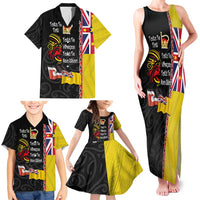 Aotearoa and Niue Toitu Te Tiriti Family Matching Tank Maxi Dress and Hawaiian Shirt Honour the Treaty - Fight Together Stand Together LT03 - Polynesian Pride