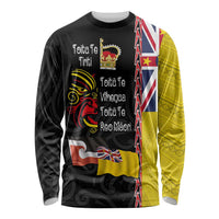 Aotearoa and Niue Toitu Te Tiriti Long Sleeve Shirt Honour the Treaty - Fight Together Stand Together LT03 Unisex Black - Polynesian Pride