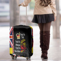 Aotearoa and Niue Toitu Te Tiriti Luggage Cover Honour the Treaty - Fight Together Stand Together LT03 - Polynesian Pride