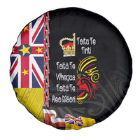 Aotearoa and Niue Toitu Te Tiriti Spare Tire Cover Honour the Treaty - Fight Together Stand Together LT03 - Polynesian Pride