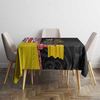 Aotearoa and Niue Toitu Te Tiriti Tablecloth Honour the Treaty - Fight Together Stand Together LT03 - Polynesian Pride