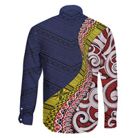 Aotearoa and Niue Family Matching Off Shoulder Short Dress and Hawaiian Shirt Hiapo Maori Stylized Koru LT03 - Polynesian Pride