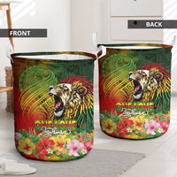 Hawaiian Reggae Laundry Basket Jawaiian One Love-Tribal Tatoos and Rastafari Lion LT03 - Polynesian Pride