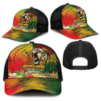 Hawaiian Reggae Baseball Net Cap Jawaiian One Love-Tribal Tatoos and Rastafari Lion LT03 - Polynesian Pride