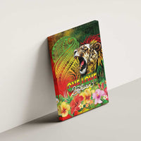 Hawaiian Reggae Canvas Wall Art Jawaiian One Love-Tribal Tatoos and Rastafari Lion LT03 - Polynesian Pride
