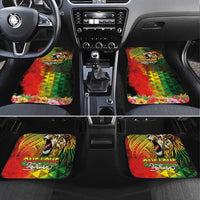 Hawaiian Reggae Car Mats Jawaiian One Love-Tribal Tatoos and Rastafari Lion LT03 Set 4pcs Multicolor - Polynesian Pride