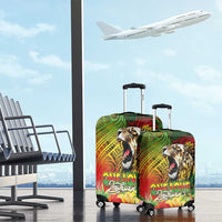 Hawaiian Reggae Luggage Cover Jawaiian One Love-Tribal Tatoos and Rastafari Lion LT03 - Polynesian Pride