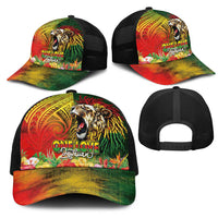 Hawaiian Reggae Mesh Trucker Cap Jawaiian One Love-Tribal Tatoos and Rastafari Lion LT03 - Polynesian Pride