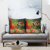 Hawaiian Reggae Pillow Cover Jawaiian One Love-Tribal Tatoos and Rastafari Lion LT03 - Polynesian Pride