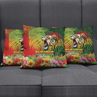 Hawaiian Reggae Pillow Cover Jawaiian One Love-Tribal Tatoos and Rastafari Lion LT03 - Polynesian Pride