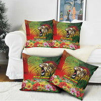Hawaiian Reggae Pillow Cover Jawaiian One Love-Tribal Tatoos and Rastafari Lion LT03 - Polynesian Pride
