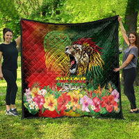 Hawaiian Reggae Quilt Jawaiian One Love-Tribal Tatoos and Rastafari Lion LT03 - Polynesian Pride