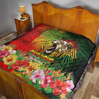 Hawaiian Reggae Quilt Jawaiian One Love-Tribal Tatoos and Rastafari Lion LT03 - Polynesian Pride
