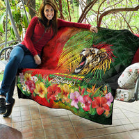 Hawaiian Reggae Quilt Jawaiian One Love-Tribal Tatoos and Rastafari Lion LT03 - Polynesian Pride