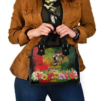 Hawaiian Reggae Shoulder Handbag Jawaiian One Love-Tribal Tatoos and Rastafari Lion LT03 - Polynesian Pride