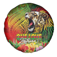 Hawaiian Reggae Spare Tire Cover Jawaiian One Love-Tribal Tatoos and Rastafari Lion LT03 - Polynesian Pride