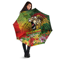 Hawaiian Reggae Umbrella Jawaiian One Love-Tribal Tatoos and Rastafari Lion LT03 - Polynesian Pride