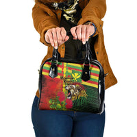 Hawaiian Reggae Shoulder Handbag Kakau Art Motifs with Ohia Lehua and Rastafari Lion LT03 One Size Multicolor - Polynesian Pride