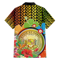 Hawaii Womens Day Wahine Family Matching Off Shoulder Short Dress and Hawaiian Shirt Strong Beautiful Woman with Kakau Style LT03 - Polynesian Pride