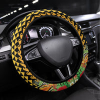 Hawaii Womens Day Wahine Steering Wheel Cover Strong Beautiful Woman with Kakau Style LT03 Universal Fit Red - Polynesian Pride