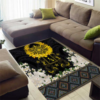 Flores de Mayo and Filipino Fiesta Area Rug The Sun-Jasmine and Polynesian Yakan Tattoo Barong Style LT03 - Polynesian Pride