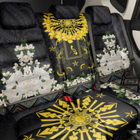 Flores de Mayo and Filipino Fiesta Back Car Seat Cover The Sun-Jasmine and Polynesian Yakan Tattoo Barong Style LT03 - Polynesian Pride