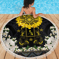 Flores de Mayo and Filipino Fiesta Beach Blanket The Sun-Jasmine and Polynesian Yakan Tattoo Barong Style LT03 - Polynesian Pride