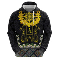 Flores de Mayo and Filipino Fiesta Hoodie The Sun-Jasmine and Polynesian Yakan Tattoo Barong Style LT03 - Polynesian Pride