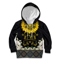 Flores de Mayo and Filipino Fiesta Kid Hoodie The Sun-Jasmine and Polynesian Yakan Tattoo Barong Style LT03 Hoodie Black - Polynesian Pride