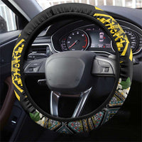 Flores de Mayo and Filipino Fiesta Steering Wheel Cover The Sun-Jasmine and Polynesian Yakan Tattoo Barong Style LT03 - Polynesian Pride
