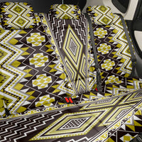Yellow Aotearoa Tukutuku and Poutama Motif Back Car Seat Cover