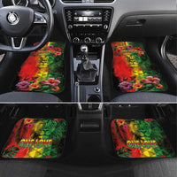 Hawaiian Reggae Car Mats Tropical Plants and Tribal Kakau Tattoo-One Love Jawaiian LT03 Set 4pcs Reggae - Polynesian Pride