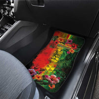 Hawaiian Reggae Car Mats Tropical Plants and Tribal Kakau Tattoo-One Love Jawaiian LT03 - Polynesian Pride