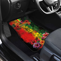 Hawaiian Reggae Car Mats Tropical Plants and Tribal Kakau Tattoo-One Love Jawaiian LT03 - Polynesian Pride