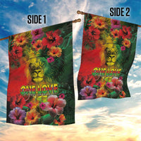 Hawaiian Reggae Garden Flag Tropical Plants and Tribal Kakau Tattoo-One Love Jawaiian LT03 - Polynesian Pride
