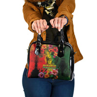 Hawaiian Reggae Shoulder Handbag Tropical Plants and Tribal Kakau Tattoo-One Love Jawaiian LT03 One Size Reggae - Polynesian Pride