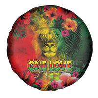 Hawaiian Reggae Spare Tire Cover Tropical Plants and Tribal Kakau Tattoo-One Love Jawaiian LT03 - Polynesian Pride