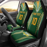 Custom Cook Islands Rugby League Car Seat Cover Tatau Tribal Pattern-Special Edition Green Color LT03 - Polynesian Pride