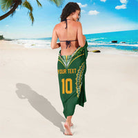 Custom Cook Islands Rugby League Sarong Tatau Tribal Pattern-Special Edition Green Color